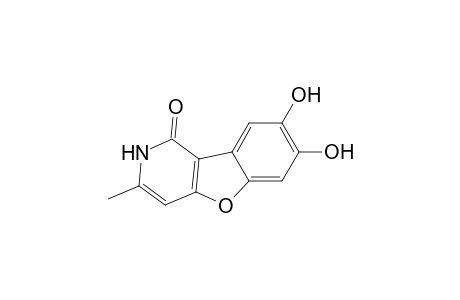 3-Methyl-7,8-bis(oxidanyl)-2H-[1]benzofuro[3,2-c]pyridin-1-one