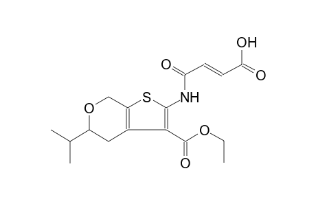 (2E)-4-{[3-(ethoxycarbonyl)-5-isopropyl-4,7-dihydro-5H-thieno[2,3-c]pyran-2-yl]amino}-4-oxo-2-butenoic acid