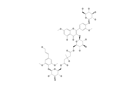 7,3'-DI-O-METHYLQUERCETIN-4'-O-BETA-D-GLUCOPYRANOSYL-3-O-[(6'''''->5'''')-O-1'''''-(SINAP-4-YL)-BETA-D-GLUCOPYRANOSYL-6'''-(3-HYDROXY