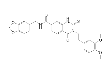 7-quinazolinecarboxamide, N-(1,3-benzodioxol-5-ylmethyl)-3-[2-(3,4-dimethoxyphenyl)ethyl]-1,2,3,4-tetrahydro-4-oxo-2-thioxo-