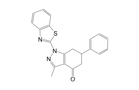 4H-indazol-4-one, 1-(2-benzothiazolyl)-1,5,6,7-tetrahydro-3-methyl-6-phenyl-