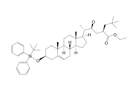 (2R,4S,5S)-5-[(3S,8S,9S,10R,13S,14S,17R)-3-[tert-butyl(diphenyl)silyl]oxy-10,13-dimethyl-2,3,4,7,8,9,11,12,14,15,16,17-dodecahydro-1H-cyclopenta[a]phenanthren-17-yl]-2-(2,2-dimethylpropyl)-4-hydroxyhexanoic acid ethyl ester