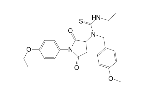 N-[1-(4-ethoxyphenyl)-2,5-dioxo-3-pyrrolidinyl]-N'-ethyl-N-(4-methoxybenzyl)thiourea