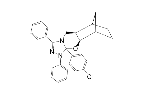 2-PARA-CHLOROPHENYL-5,8-METHANO-2R*,3,4AR*,5,6,7,8,8AS*-OCTAHYDRO-4H-1,3-BENZOXAZINO-[2,3-C]-2,5-DIPHENYL-2H-1,2,4-TRIAZOLINE