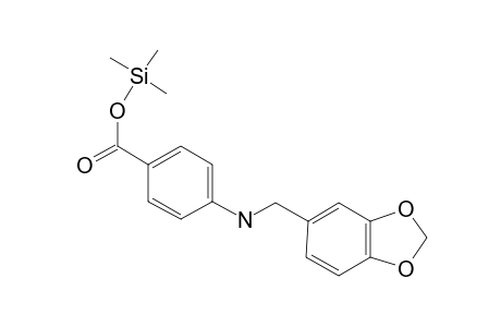 4-[(1,3-Benzodioxol-5-ylmethyl)amino]benzoic acid, tms derivative