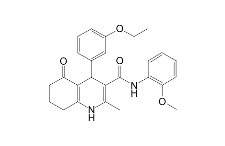 4-(3-Ethoxyphenyl)-N-(2-methoxyphenyl)-2-methyl-5-oxidanylidene-4,6,7,8-tetrahydro-1H-quinoline-3-carboxamide