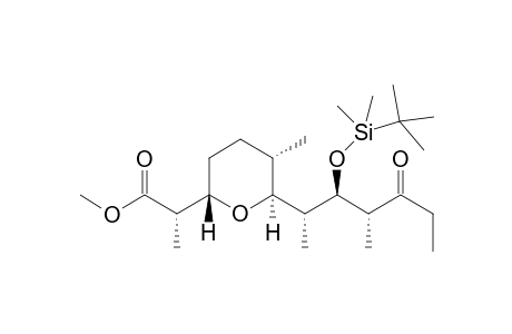 (2S)-2-[(2S,5S,6S)-6-[(1R,2R,3R)-2-[tert-butyl(dimethyl)silyl]oxy-4-keto-1,3-dimethyl-hexyl]-5-methyl-tetrahydropyran-2-yl]propionic acid methyl ester