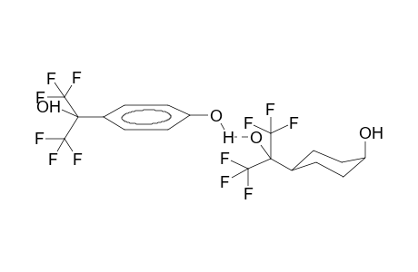 4-(2-HYDROXYHEXAFLUOROISOPROPYL)PHENOL-CIS-E,A-4-(2-HYDROXYHEXAFLUOROISOPROPYL)CYCLOHEXANOL MOLECULAR COMPLEX