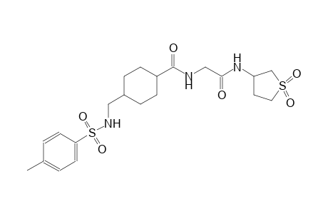 cyclohexanecarboxamide, 4-[[[(4-methylphenyl)sulfonyl]amino]methyl]-N-[2-oxo-2-[(tetrahydro-1,1-dioxido-3-thienyl)amino]ethyl]-