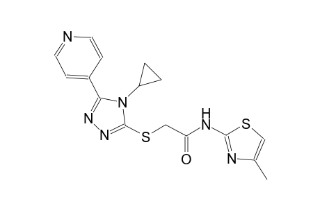 acetamide, 2-[[4-cyclopropyl-5-(4-pyridinyl)-4H-1,2,4-triazol-3-yl]thio]-N-(4-methyl-2-thiazolyl)-