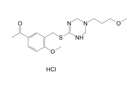 4'-methoxy-3'-{{[5-(3-methoxypropyl)-1,4,5,6-tetrahydro-s-triazin-2-yl]thio}methyl}acetophenone, monohydrochloride