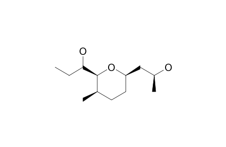 2H-pyran-2-ethanol,tetrahydro-6(1-hydroxypropyl)-.beta,5-dimethyl-,[2R-(2.alphal.(S*),5.beta.,6.beta(R*)))-