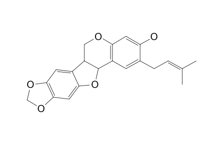 6a,12a-dihydro-2-(3-methyl-2-butenyl)-6H-[1,3]dioxolo[5,6]benzofuro[3,2-c][1]benzopyran-3-ol