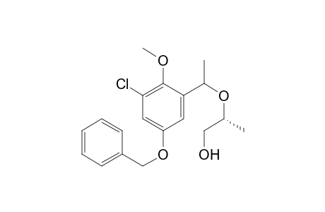 (.alpha.'S and R,2R)-2-(5'-Benzyloxy-3'-chloro-2'-methoxy-.alpha.'-methylbenzyloxy)propanol