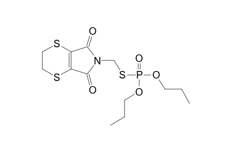 5,6-dihydro-N-(mercaptomethyl)-p-dithiin-2,3-dicarboximide, S-ester with O,O-dipropyl phosphorothioate