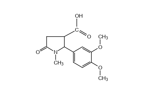 2-(3,4-dimethoxyphenyl)-1-methyl-5-oxo-3-pyrrolidinecarboxylic acid