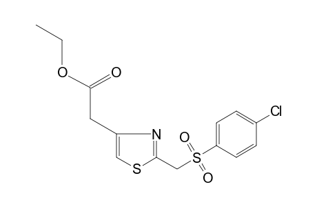 2-{[(p-chlorophenyl)sulfonyl]methyl}-4-thiazoleacetic acid, ethyl ester