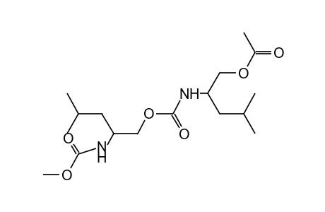 [1-(HYDROXYMETHYL)-3-METHYLBUTYL]CARBAMIC ACID, BIMOLECULAR ESTER, METHYL ESTER, ACETATE (ESTER)