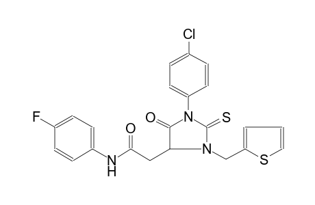 2-[1-(4-chlorophenyl)-5-oxo-3-(2-thienylmethyl)-2-thioxo-4-imidazolidinyl]-N-(4-fluorophenyl)acetamide