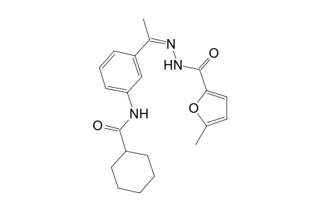 N-{3-[(1Z)-N-(5-methyl-2-furoyl)ethanehydrazonoyl]phenyl}cyclohexanecarboxamide