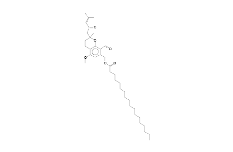 HERICENONE-G;8-FORMYL-5-METHOXY-2-METHYL-2-(4'-METHYL-2'-OXO-3-PENTENYL)-7-CHROMANYLMETHYL-STEARATE