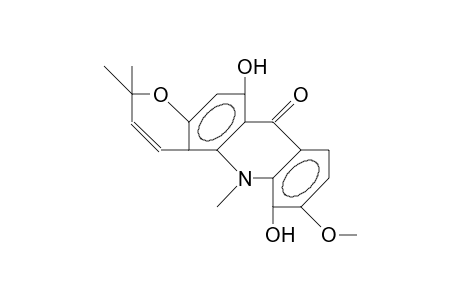 2',2'-Dimethyl-(pyrano-5',6':3:4)-1,5-dihydroxy-6-methoxy-10-methyl-acridon