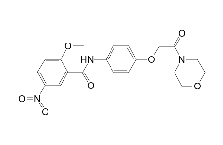 2-Methoxy-N-[4-(2-morpholin-4-yl-2-oxidanylidene-ethoxy)phenyl]-5-nitro-benzamide