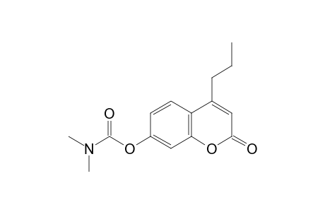 7-hydroxy-4-propylcoumarin, dimethylcarbamate