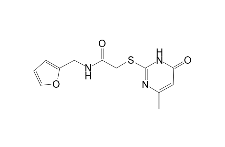 N-(2-Furylmethyl)-2-[(4-methyl-6-oxo-1,6-dihydro-2-pyrimidinyl)sulfanyl]acetamide