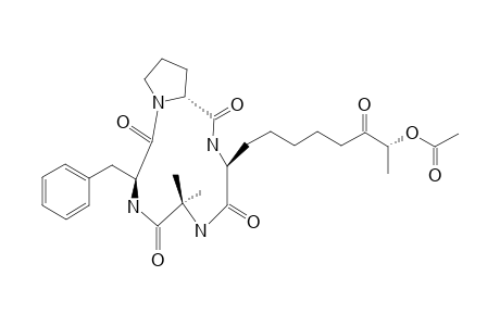 acetic acid [(1R)-7-[(3S,9S,12R)-3-(benzyl)-2,5,8,11-tetraketo-6,6-dimethyl-1,4,7,10-tetrazabicyclo[10.3.0]pentadecan-9-yl]-2-keto-1-methyl-heptyl] ester