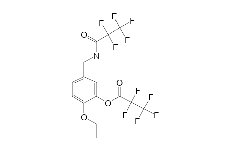 4-Ethoxy-3-hydroxybenzylamine, di-pfp