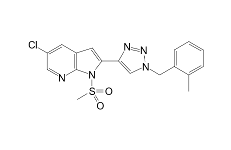 5-Chloro-2-(1-(2-methylbenzyl)-1H-1,2,3-triazol-4-yl)-1-(methylsulfonyl)-1H-pyrrolo[2,3-b]pyridine