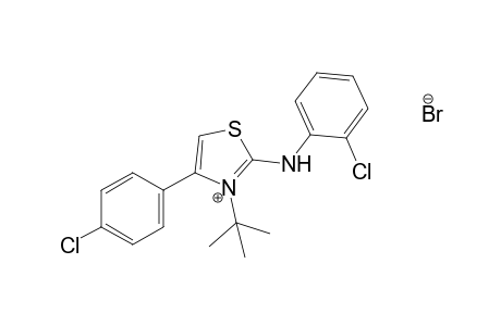 3-tert-butyl-2-(o-chloroanilino)-4-(p-chlorophenyl)thiazolium bromide