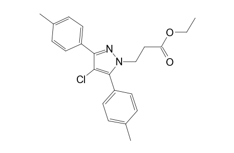 ethyl 3-[4-chloro-3,5-bis(4-methylphenyl)-1H-pyrazol-1-yl]propanoate