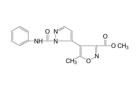 5-methyl-4-[1-(phenylcarbamoyl)pyrazol-5-yl]-3-isoxazolecarboxylic acid, methyl ester