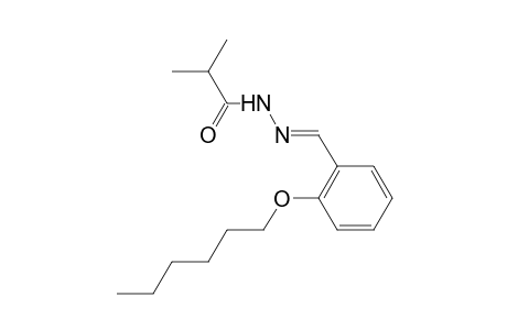 propanoic acid, 2-methyl-, 2-[(E)-[2-(hexyloxy)phenyl]methylidene]hydrazide