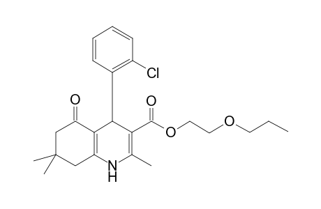 2-Propoxyethyl 4-(2-chlorophenyl)-2,7,7-trimethyl-5-oxo-1,4,5,6,7,8-hexahydro-3-quinolinecarboxylate