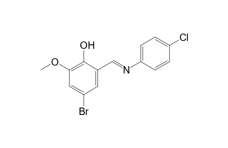 4-bromo-2-[N-(p-chlorophenyl)formimidoyl]-6-methoxyphenol