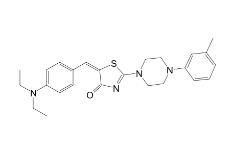 (5E)-5-[4-(diethylamino)benzylidene]-2-[4-(3-methylphenyl)-1-piperazinyl]-1,3-thiazol-4(5H)-one