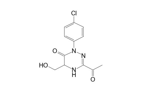 3-Acetyl-1-(4-chlorophenyl)-5-hydroxymethyl-4,5-dihydro-1H-[1,2,4]triazin-6-one