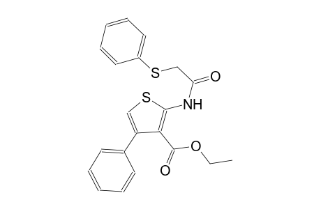 Ethyl 4-phenyl-2-([(phenylsulfanyl)acetyl]amino)-3-thiophenecarboxylate