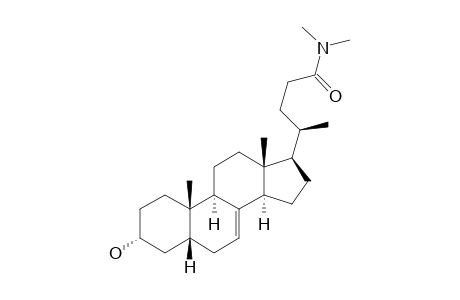 Chol-7-en-24-amide, 3-hydroxy-N,N-dimethyl-, (3.alpha.,5.beta.)-