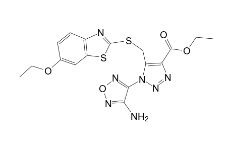 1H-1,2,3-triazole-4-carboxylic acid, 1-(4-amino-1,2,5-oxadiazol-3-yl)-5-[[(6-ethoxy-2-benzothiazolyl)thio]methyl]-, ethyl ester