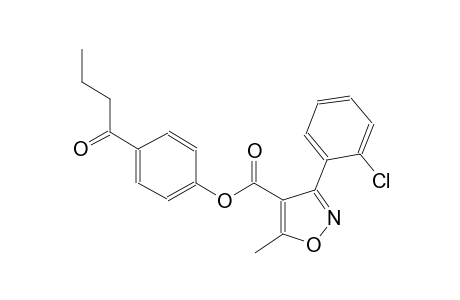 4-isoxazolecarboxylic acid, 3-(2-chlorophenyl)-5-methyl-, 4-(1-oxobutyl)phenyl ester