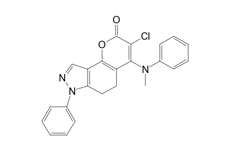 3-chloro-6,7-dihydro-4-(N-methylanilino)-7-phenylpyrano[2,3-e]indazol-2(5H)-one