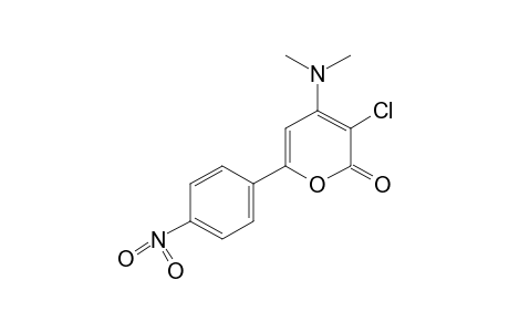 3-chloro-4-(dimethylamino)-6-(p-nitrophenyl)-2H-pyran-2-one