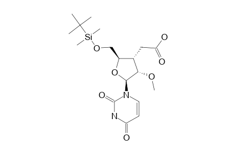 1-[5-O-(TERT.-BUTYLDIMETHYLSILYL)-3-C-CARBOXYMETHYL-2-O-METHYL-3-C-CARBOXYMETHYL-BETA-D-PENTOFURANOSYL]-URACYL