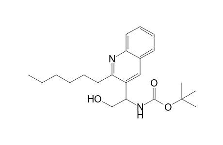 tert-Butyl N-[2-Hydroxy-1-(2-n-hexylquinolyl)ethyl]carbamate