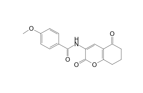 N-(2,5-DIOXO-5,6,7,8-TETRAHYDRO-2H-1-BENZOPYRAN-3-YL)-p-ANISAMIDE