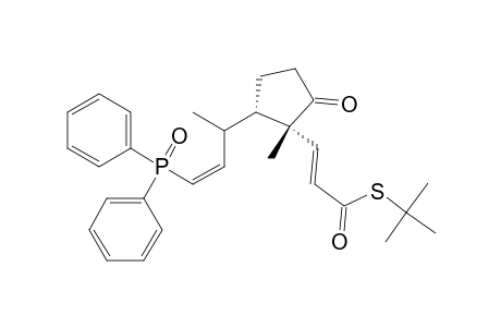 2-Propenethioic acid, 3-[2-[3-(diphenylphosphinyl)-1-methyl-2-propenyl]-1-methyl-5-oxocyclopentyl]-, S-(1,1-dimethylethyl) ester, [1.alpha.(E),2.beta.(1S*,2E)]-(.+-.)-